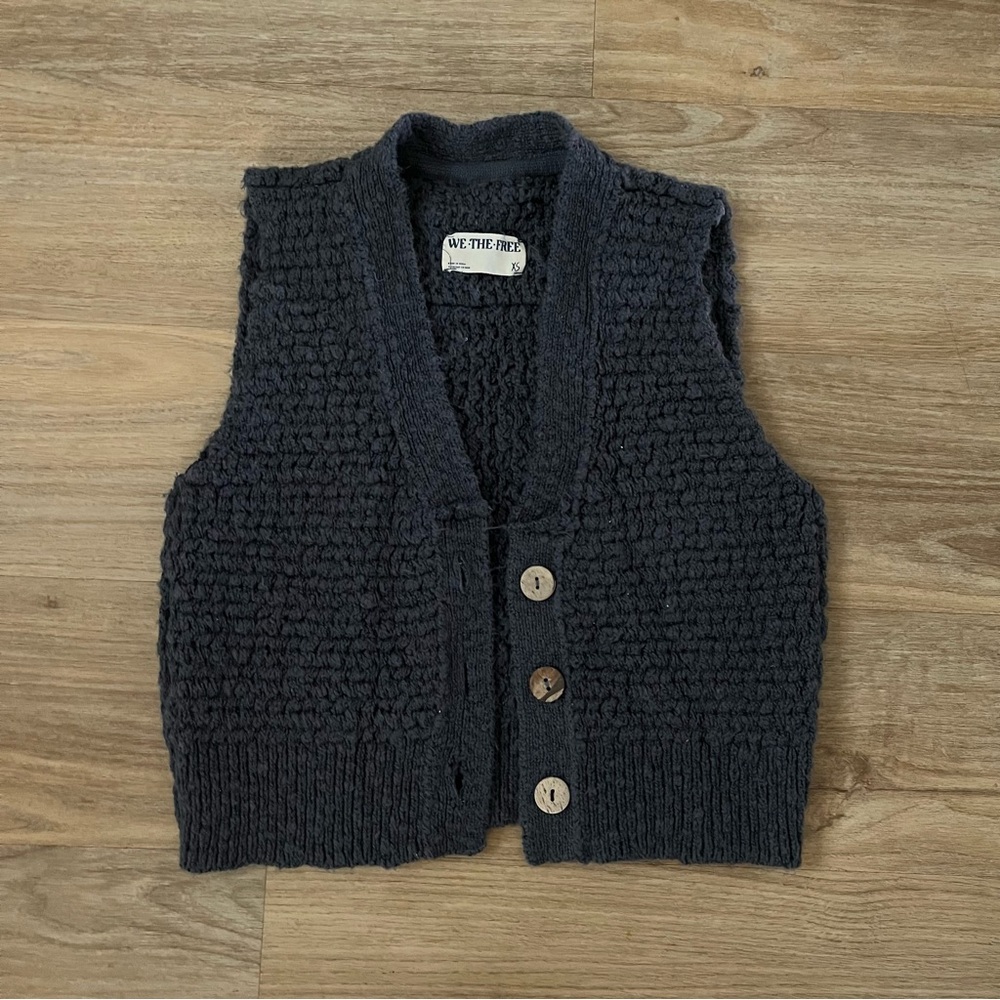 We The Free Blue Ava Vest XS